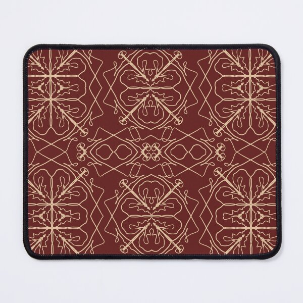 Item preview, Deco Ornate Abstract Florals - Maroon and Peach designed and sold by ArtFisher.