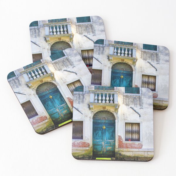 Item preview, Turquoise Door and Balcony Over Venetian Waters, Venice, Italy Trip Photography designed and sold by Gulnaz Turdalieva.