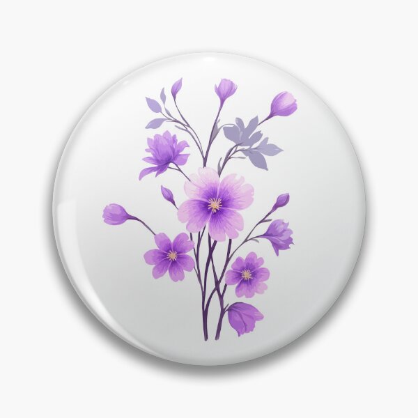 Item preview, Painting Purple Watercolor Cosmos Flowers  designed and sold by ArtCornerStudio.