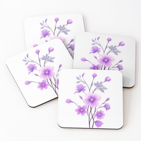 Item preview, Painting Purple Watercolor Cosmos Flowers  designed and sold by ArtCornerStudio.
