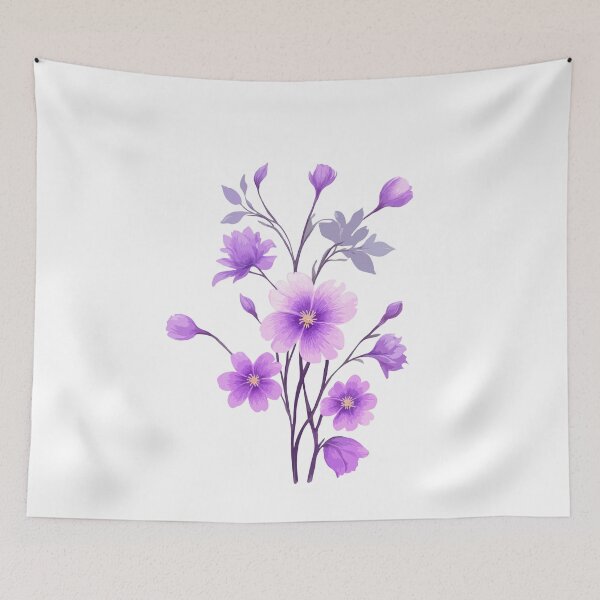 Item preview, Painting Purple Watercolor Cosmos Flowers  designed and sold by ArtCornerStudio.