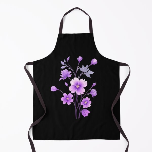 Item preview, Painting Purple Cosmos Flowers Black designed and sold by ArtCornerStudio.
