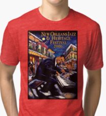 Camiseta de tejido mixto NUEVA ORLEANS: Publicidad de Jazz and Heritage Festival