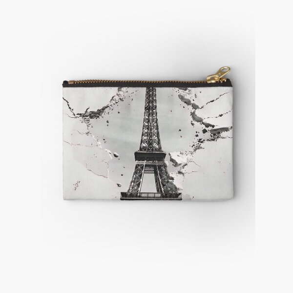 Item preview, Black and white ripped effect Eiffel Tower print designed and sold by dcrc.
