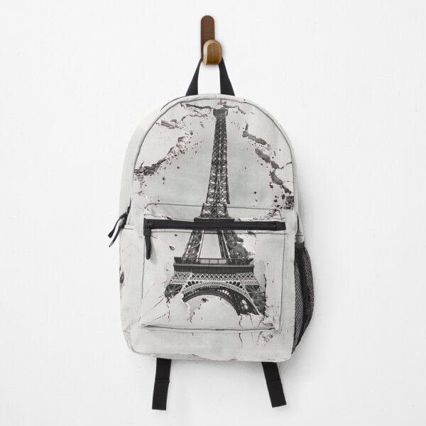 Item preview, Black and white ripped effect Eiffel Tower print designed and sold by dcrc.