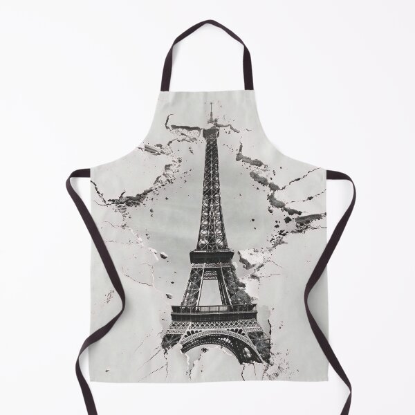 Item preview, Black and white ripped effect Eiffel Tower print designed and sold by dcrc.