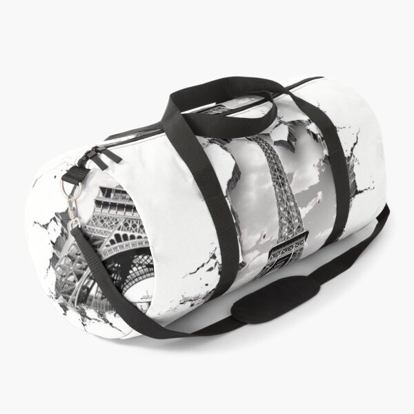Item preview, Black and white ripped effect Eiffel Tower print designed and sold by dcrc.