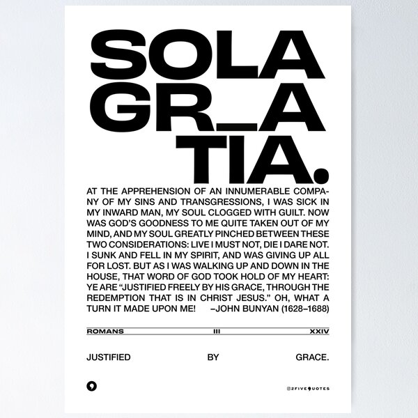 Vista previa del artículo con la obra «Sola Gratia Retro Sans», diseñado y vendido por 2fivequotes.