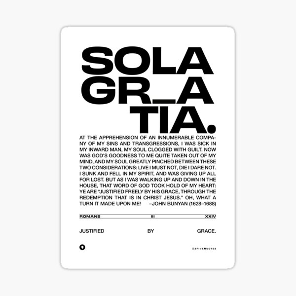 Vista previa del artículo con la obra «Sola Gratia Retro Sans», diseñado y vendido por 2fivequotes.