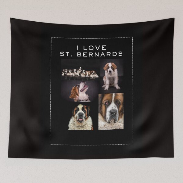 Item preview, I love St. Bernards | Dog tee| Saint Bernard dog owner designed and sold by CatholicArtisan.