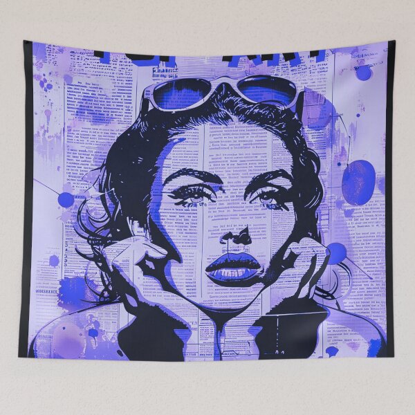 Item preview, Woman, pop-art graphics, newspaper  designed and sold by silent-violin.