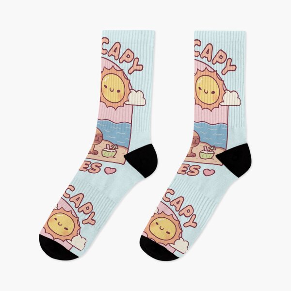 Item preview, Cute Capybara Chilling On Beach Tropicapy Vibes Pun designed and sold by rustydoodle.
