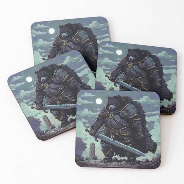 Item preview, Black Bear Pixel Knight designed and sold by Kaos-Bit.