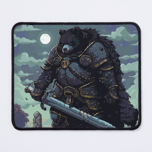 Item preview, Black Bear Pixel Knight designed and sold by Kaos-Bit.