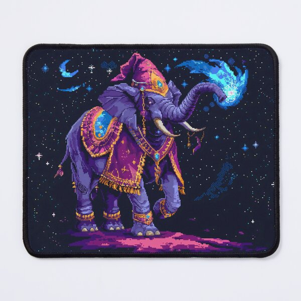 Item preview, Cosmic Elephant Wizard Pixel Art designed and sold by Kaos-Bit.