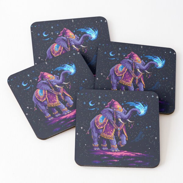 Item preview, Cosmic Elephant Wizard Pixel Art designed and sold by Kaos-Bit.