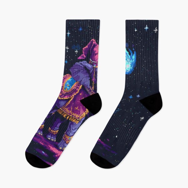 Item preview, Cosmic Elephant Wizard Pixel Art designed and sold by Kaos-Bit.