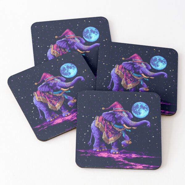 Item preview, Space Elephant Wizard Pixel Art designed and sold by Kaos-Bit.