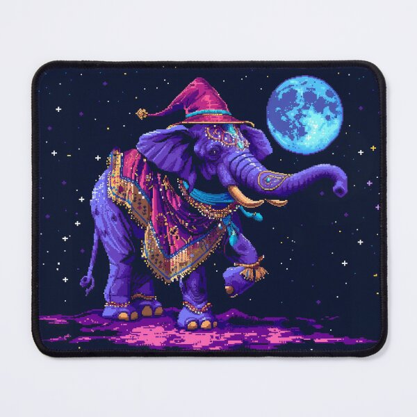 Item preview, Space Elephant Wizard Pixel Art designed and sold by Kaos-Bit.