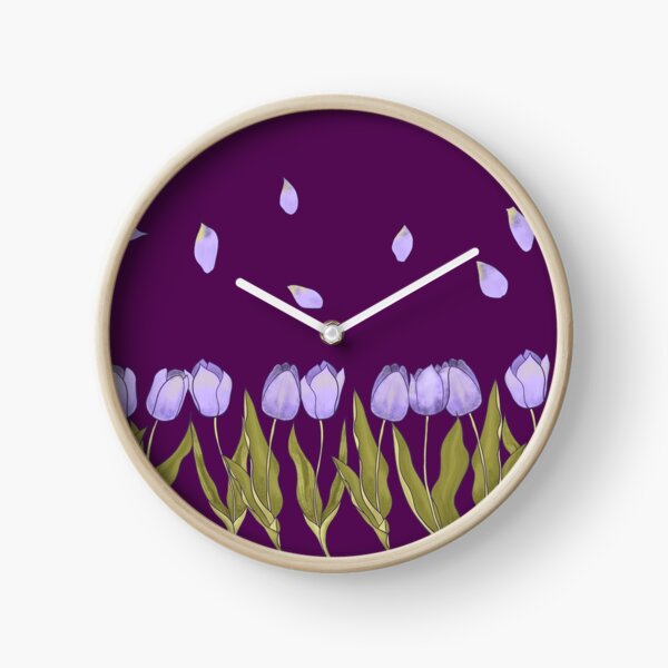 Item preview, Violet tulips over deep purple background designed and sold by Andreea Dumez.
