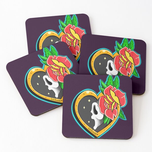 Item preview, Ghostface tattoo design rose heart  designed and sold by JackDraws88.