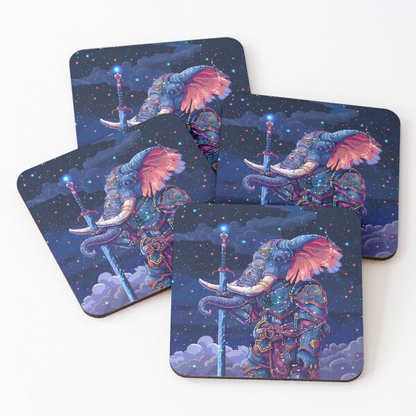 Item preview, Cosmic Elephant Wizard Pixel Art designed and sold by Kaos-Bit.