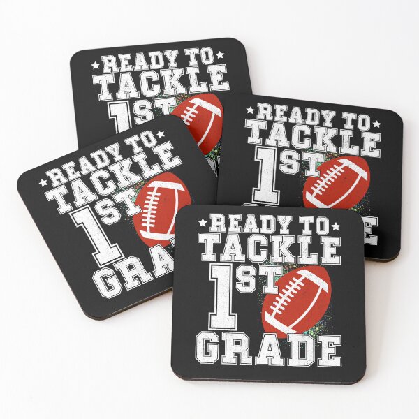 Item preview, ready To Tackle First Grade 1st Grade Back To School - Funny Football First day of School designed and sold by CORJIDOG-ART.