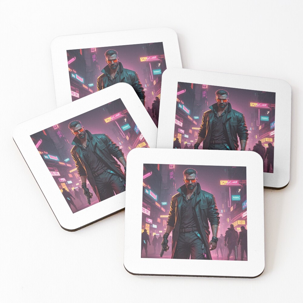 Item preview, Coasters (Set of 4) designed and sold by RetroThreadedTs.