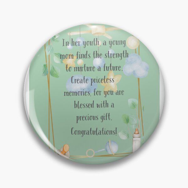 Aperçu de l'œuvre Jeune maman Félicitations ! créée et vendue par DalysDesigns.