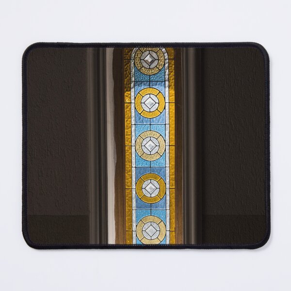 Item preview, Slender Stained Glass Window with Vibrant Geometric Design designed and sold by Georgia Mizuleva.