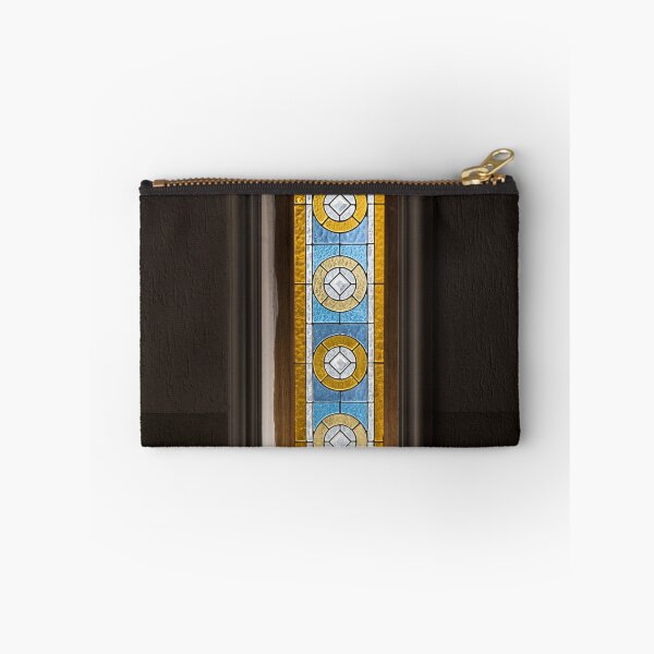 Item preview, Slender Stained Glass Window with Vibrant Geometric Design designed and sold by Georgia Mizuleva.