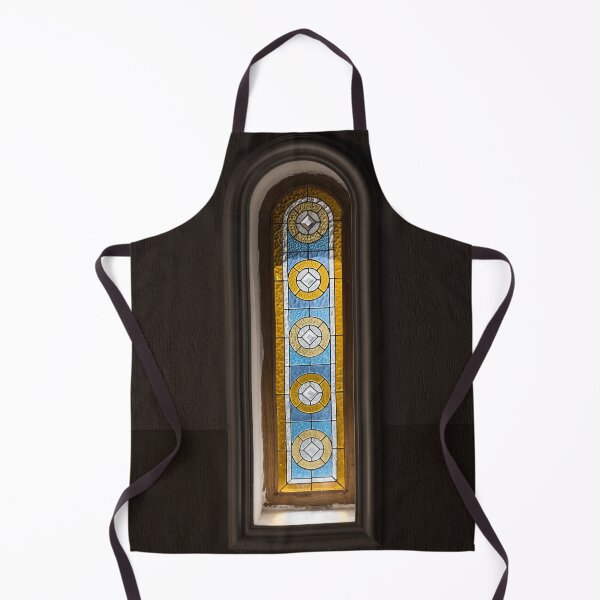 Item preview, Slender Stained Glass Window with Vibrant Geometric Design designed and sold by Georgia Mizuleva.