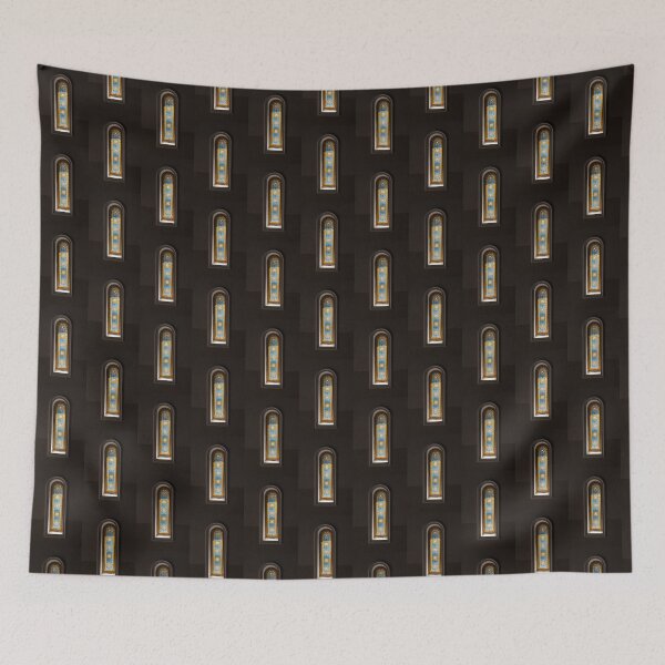 Item preview, Slender Stained Glass Window with Vibrant Geometric Design designed and sold by Georgia Mizuleva.