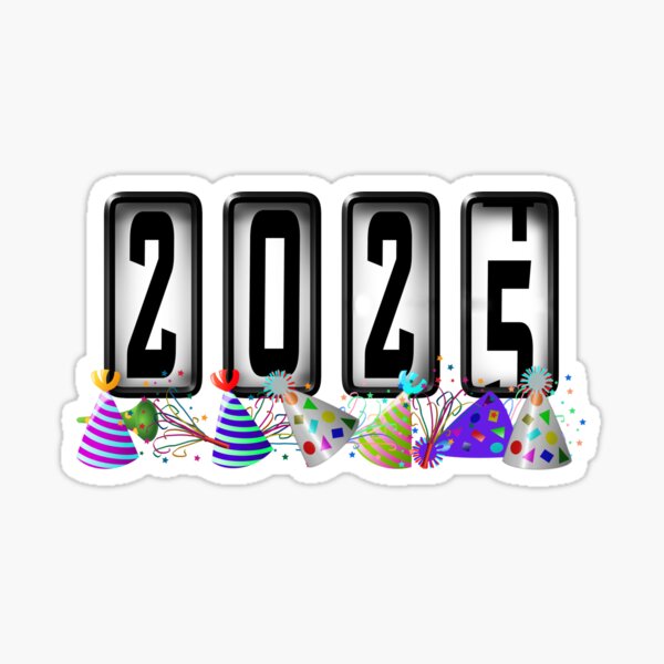 Artikel-Vorschau von Neujahrs-Kilometerzähler-Partyhüte 2025, designt und verkauft von Gravityx9.