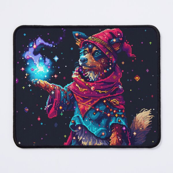 Item preview, Cute Puppy Wizard Pixel Art designed and sold by Kaos-Bit.