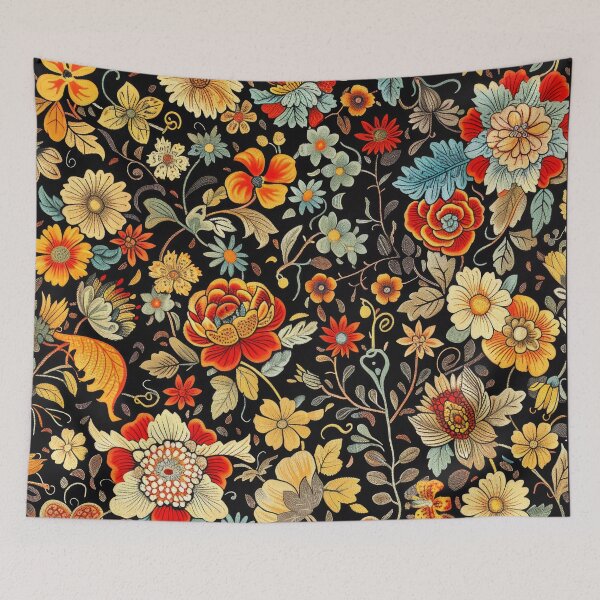 Item preview, Intricate Floral Pattern 2 flowers design designed and sold by LD ART.