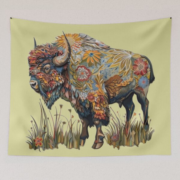 Item preview, Bison in Blooms designed and sold by aginlow.