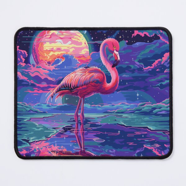 Item preview, Cosmic Flamingo Pixel Art designed and sold by Kaos-Bit.