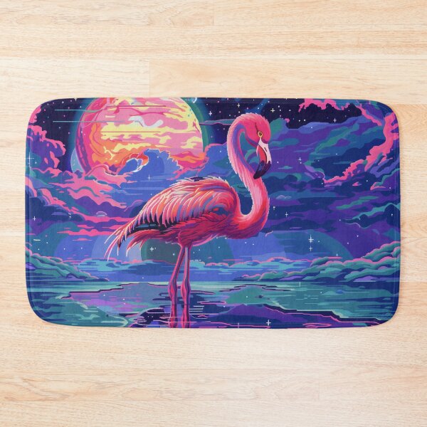 Artikelvorschau, Kosmische Flamingo-Pixelkunst entworfen und verkauft von Kaos-Bit.