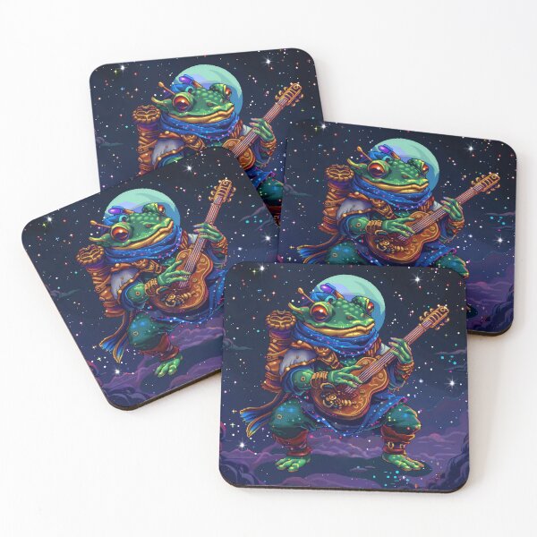 Item preview, Frog Playing Guitar designed and sold by Kaos-Bit.