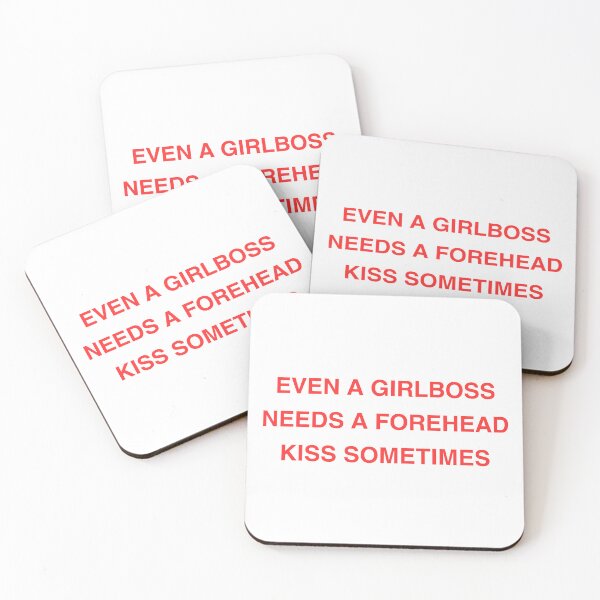 Item preview, Even a Girlboss Needs a Forehead Kiss Sometimes in Red designed and sold by MayaInStem.