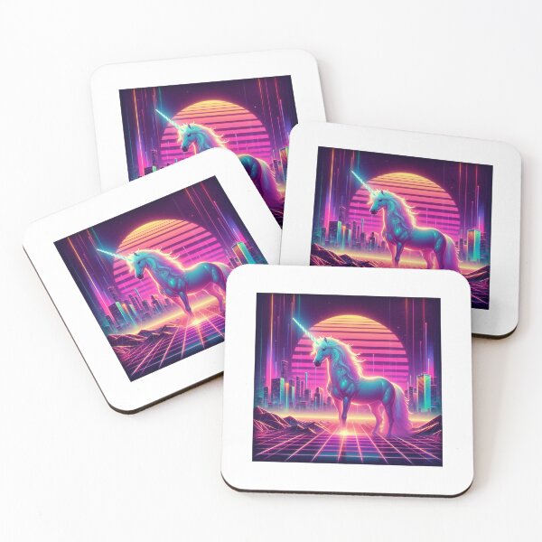 Item preview, Retrowave Unicorn designed and sold by RetroThreadedTs.