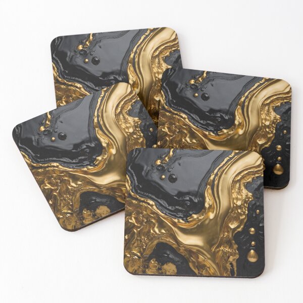 Item preview, Black and Gold Abstract 13 designed and sold by Courtney Croxall.
