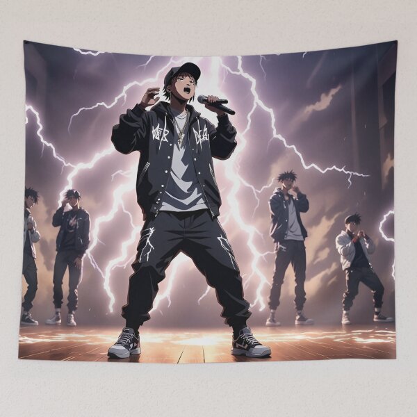 Item preview, Rapper on stage electrifies the atmosphere designed and sold by Artbellachi.