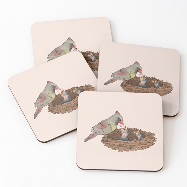 Item preview, A Cardinal and her Babies  designed and sold by Olivia Bussiere.