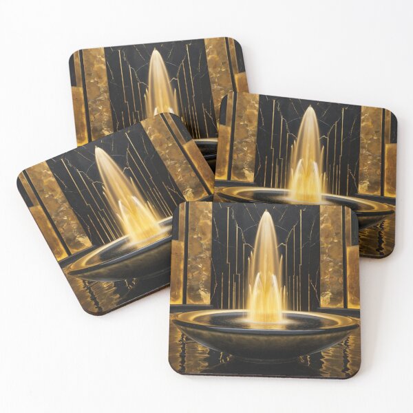 Item preview, Black and Gold Fountain designed and sold by Courtney Croxall.