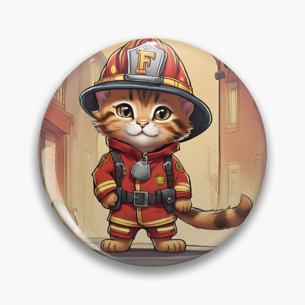 Item preview, Fireman  Kitty designed and sold by denydesigns.