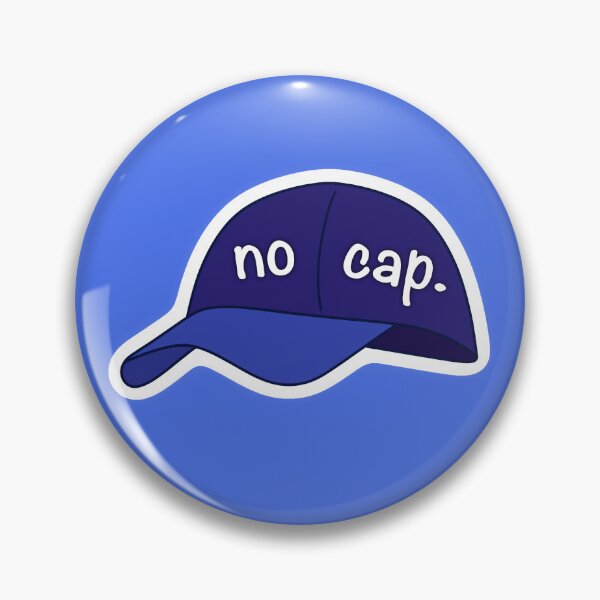 Item preview, No Cap Gen Z Funny Slang Sticker Blue designed and sold by Splash-of-Ink.