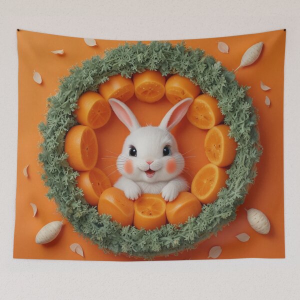 Item preview, Adorable rabbit surrounded by carrots designed and sold by Astralia.