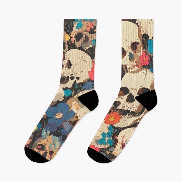 Item preview, Skeletons and Flowers Wallpaper designed and sold by Christian Weiss.